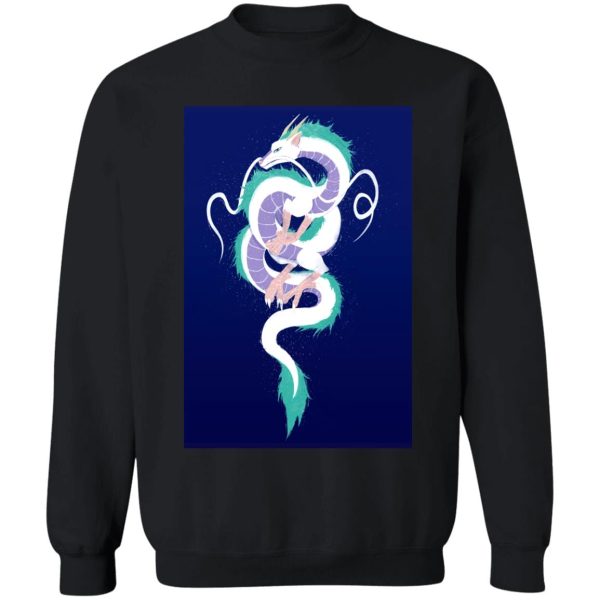 Spirited Away English Actors - Spirited Away Haku Dragon Fanart Style 3 Sweatshirt-Apparel, Lin Spirited Away, Spirited Away, Spirited Away English Actors, Spirited Away Streaming, Sweatshirt