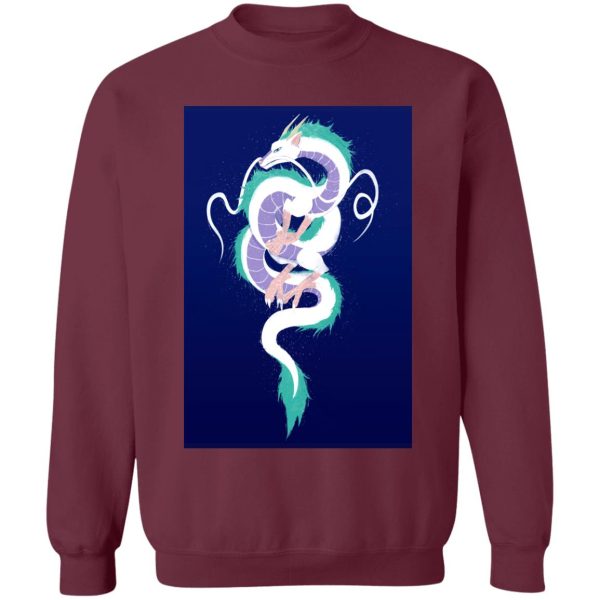 Spirited Away English Actors - Spirited Away Haku Dragon Fanart Style 3 Sweatshirt-Apparel, Lin Spirited Away, Spirited Away, Spirited Away English Actors, Spirited Away Streaming, Sweatshirt