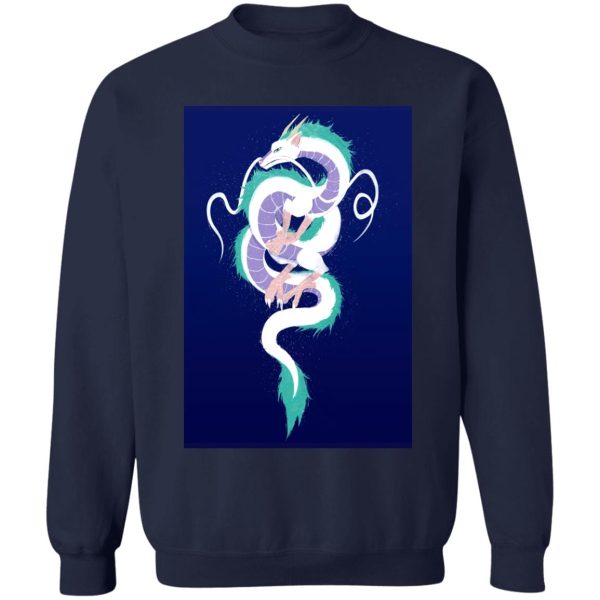 Spirited Away English Actors - Spirited Away Haku Dragon Fanart Style 3 Sweatshirt-Apparel, Lin Spirited Away, Spirited Away, Spirited Away English Actors, Spirited Away Streaming, Sweatshirt