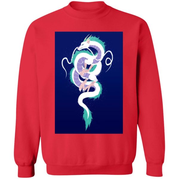 Spirited Away English Actors - Spirited Away Haku Dragon Fanart Style 3 Sweatshirt-Apparel, Lin Spirited Away, Spirited Away, Spirited Away English Actors, Spirited Away Streaming, Sweatshirt