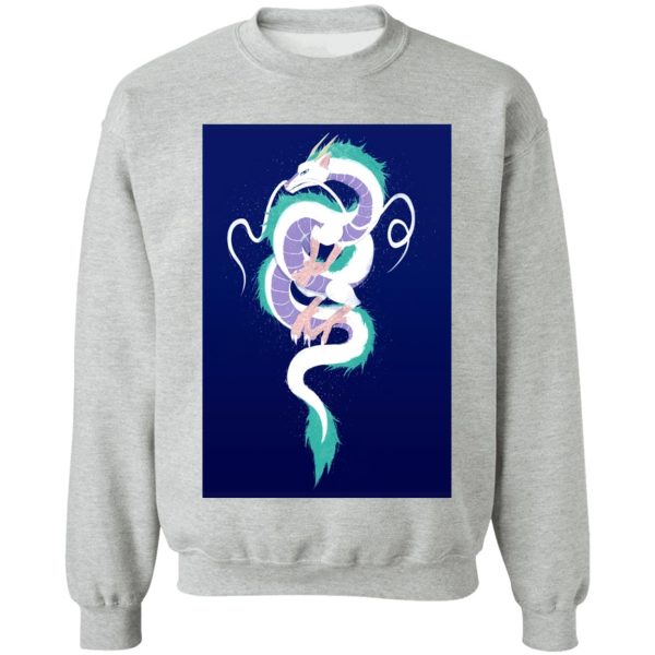 Spirited Away English Actors - Spirited Away Haku Dragon Fanart Style 3 Sweatshirt-Apparel, Lin Spirited Away, Spirited Away, Spirited Away English Actors, Spirited Away Streaming, Sweatshirt