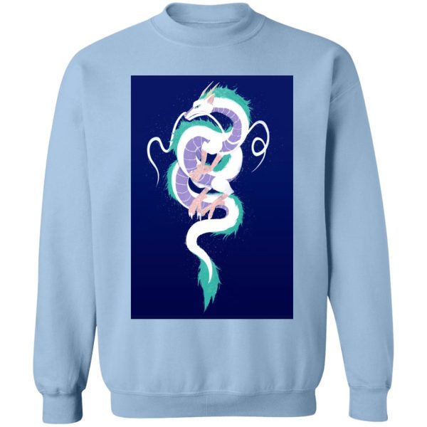 Spirited Away English Actors - Spirited Away Haku Dragon Fanart Style 3 Sweatshirt-Apparel, Lin Spirited Away, Spirited Away, Spirited Away English Actors, Spirited Away Streaming, Sweatshirt