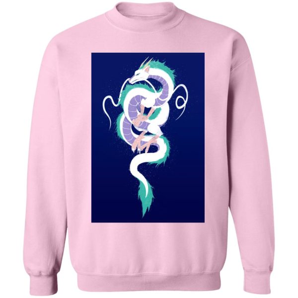 Spirited Away English Actors - Spirited Away Haku Dragon Fanart Style 3 Sweatshirt-Apparel, Lin Spirited Away, Spirited Away, Spirited Away English Actors, Spirited Away Streaming, Sweatshirt