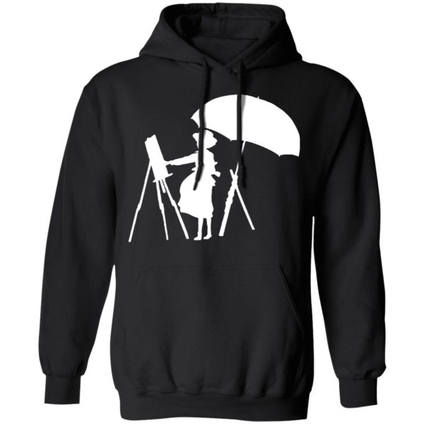 Miyazaki The Wind Rises - The Wind Rises Cutout Black & White Hoodie-Apparel, Hoodie, Miyazaki The Wind Rises