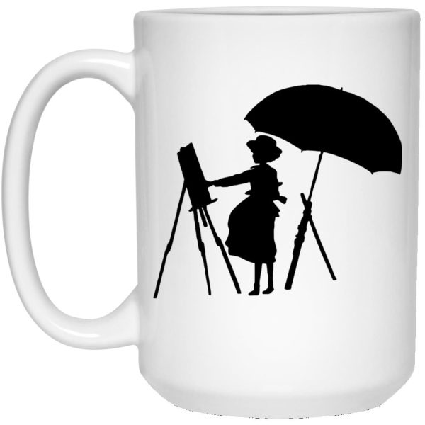 The Wind Rises - The Wind Rises Cutout Black & White Mug-Accessories, House Decor, Mug, The Wind Rises