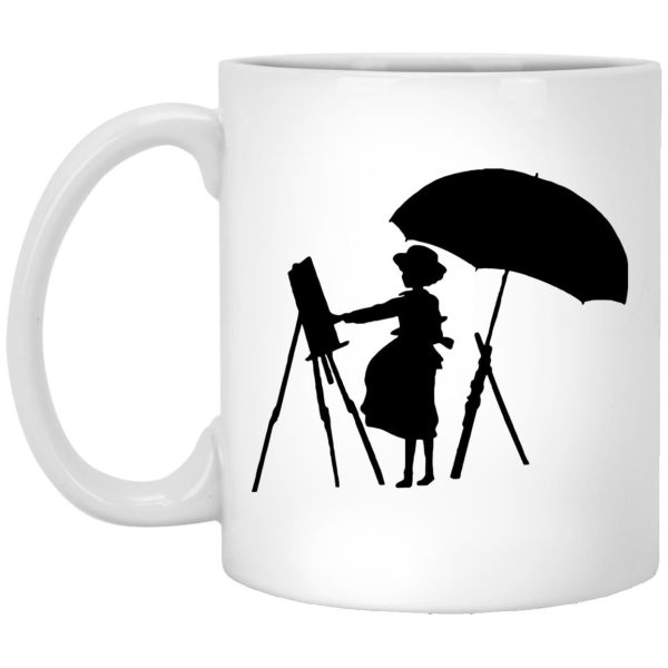 The Wind Rises - The Wind Rises Cutout Black & White Mug-Accessories, House Decor, Mug, The Wind Rises