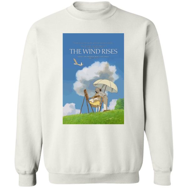 The Rise Of The Wind - The Wind Rises Poster Classic Sweatshirt-Apparel, Sweatshirt, The Rise Of The Wind