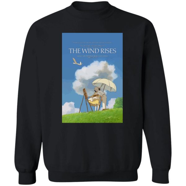 The Rise Of The Wind - The Wind Rises Poster Classic Sweatshirt-Apparel, Sweatshirt, The Rise Of The Wind