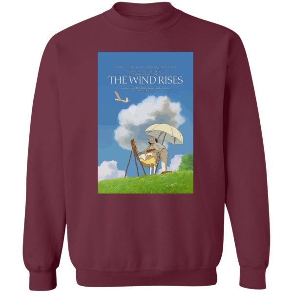 The Rise Of The Wind - The Wind Rises Poster Classic Sweatshirt-Apparel, Sweatshirt, The Rise Of The Wind