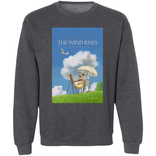 The Rise Of The Wind - The Wind Rises Poster Classic Sweatshirt-Apparel, Sweatshirt, The Rise Of The Wind