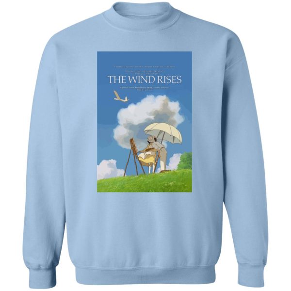 The Rise Of The Wind - The Wind Rises Poster Classic Sweatshirt-Apparel, Sweatshirt, The Rise Of The Wind