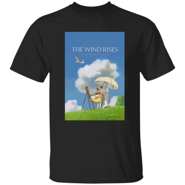 The Rise Of The Wind - The Wind Rises Poster Classic T Shirt-Apparel, The Rise Of The Wind, Tshirt