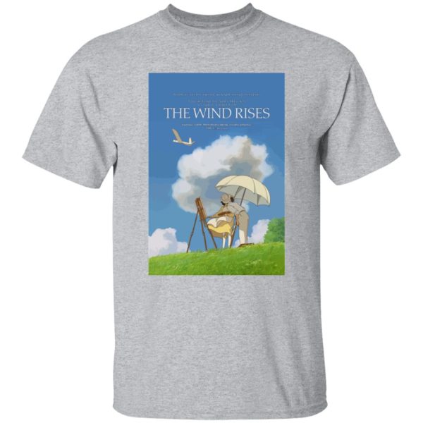 The Rise Of The Wind - The Wind Rises Poster Classic T Shirt-Apparel, The Rise Of The Wind, Tshirt