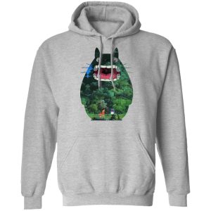 Catbus Totoro - Totoro Jungle Color Cutout Hoodie-Apparel, Catbus Totoro, Hoodie, My Neighbor Totoro