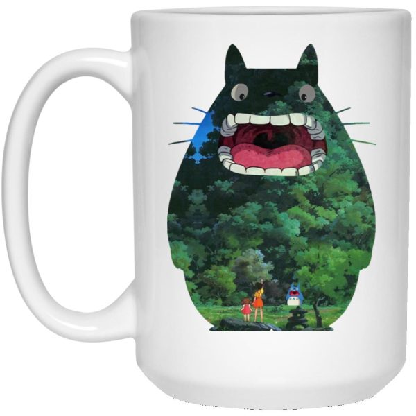 Totoro Characters - Totoro Jungle Color Cutout Mug-Accessories, House Decor, Mug, My Neighbor Totoro, Totoro Characters