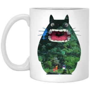 Totoro Characters - Totoro Jungle Color Cutout Mug-Accessories, House Decor, Mug, My Neighbor Totoro, Totoro Characters